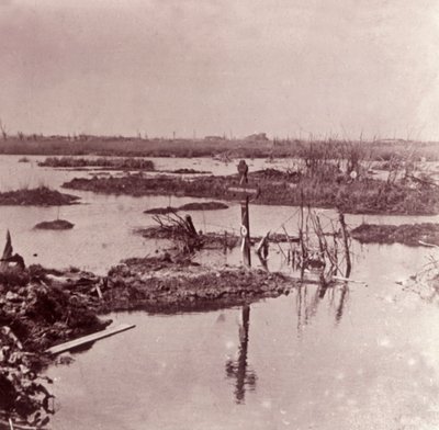 Flooding, Flanders, Belgium, c1914-c1918 by Unbekannt