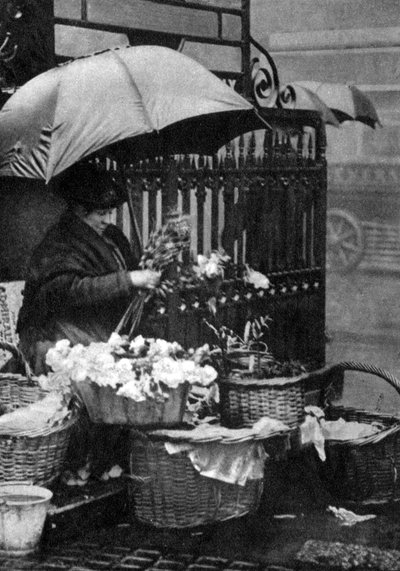 Flower Seller, Piccadilly Circus, London by Unbekannt