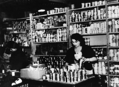 Food store in occupied Paris by Unbekannt