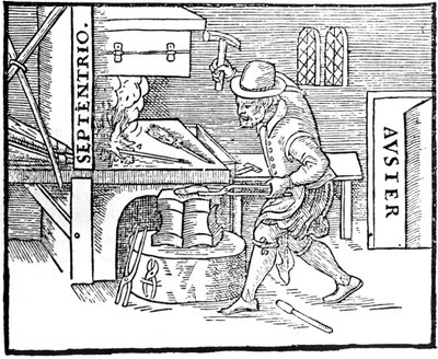 Forging a magnet by Unbekannt