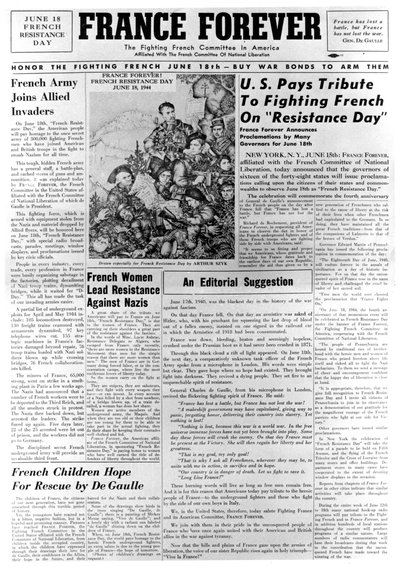France Forever, newspaper by Unbekannt