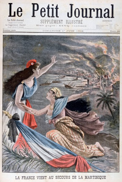 France assists Martinique, 1902 by Unbekannt
