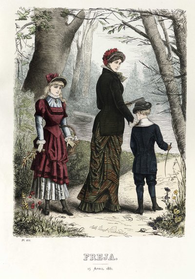 Freja Illustrated Scandinavian Fashion Magazine 1881, Illustration No. 8 by Unbekannt