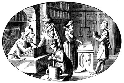 French druggist and grocer, 16th century by Unbekannt