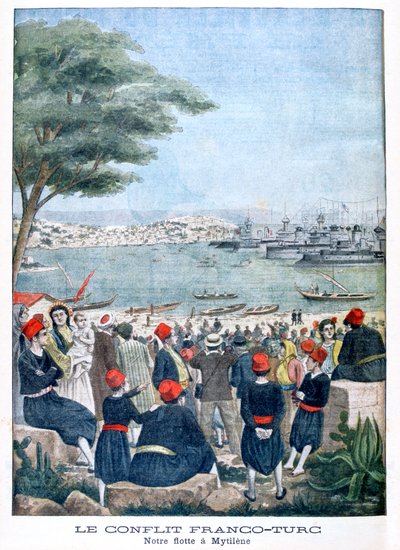 French fleet at Mytilene Lesbos by Unbekannt