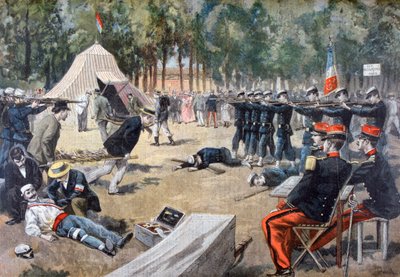French military manoeuvres: first-aid workers by Unbekannt