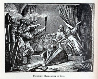 Friedrich Barbarossa at Susa by Unbekannt