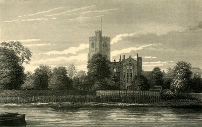 Fulham Church, from the Thames, c1878 by Unbekannt