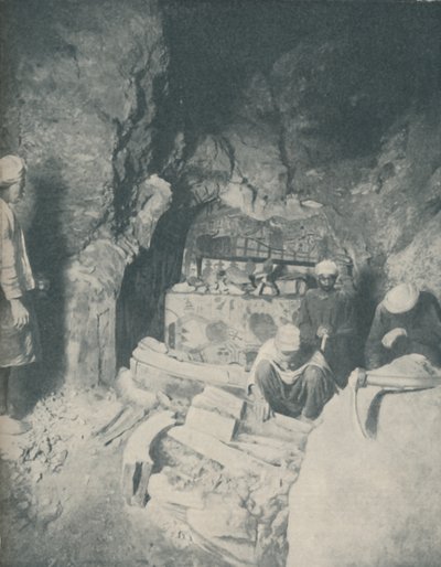 Funerary Chamber Where Egyptian Mummies Awaited Resurrection, c1935 by Unbekannt