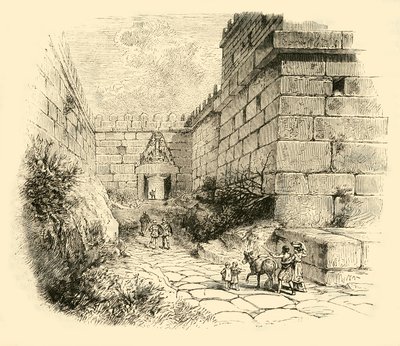 Gate of the Lions at Mycenae, 1890 by Unbekannt