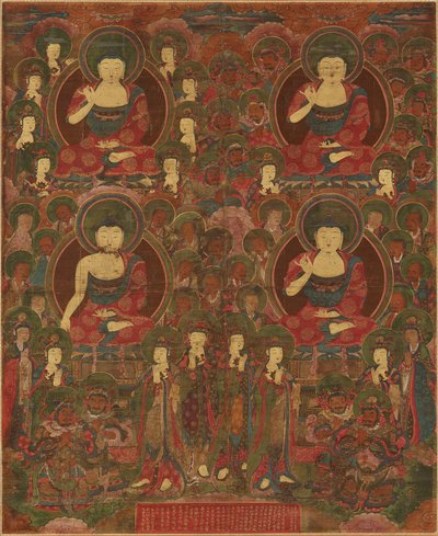 Gathering of Four Buddhas by Unbekannt