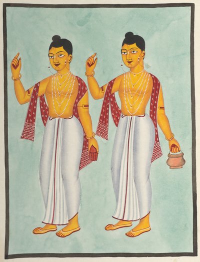 Gaur and Nitai, 1800s by Unbekannt