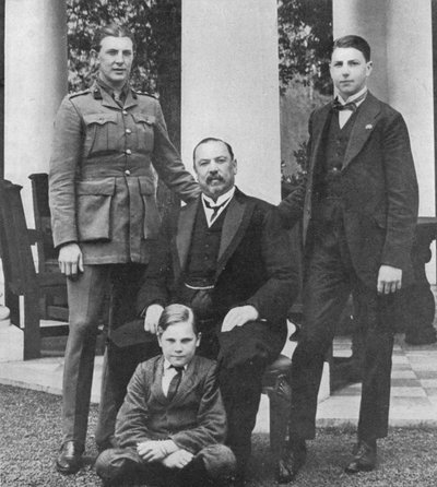 General Botha and his three sons by Unbekannt