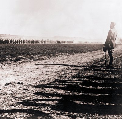 General Henri Gouraud Surveying Field of Troops by Unbekannt