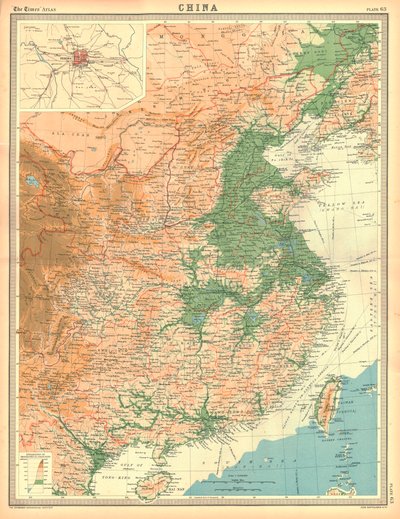 Geographical Map of China by Unbekannt