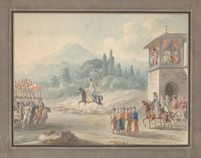 Georgian cavalry review by Unbekannt