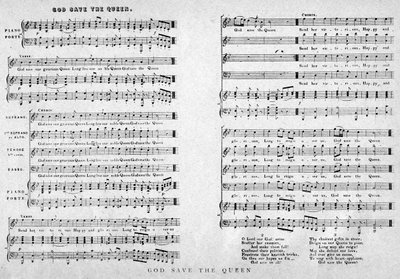 God Save the Queen, sheet music by Unbekannt