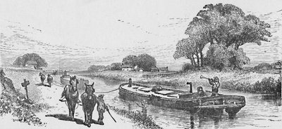 Grain-Boat on the Erie Canal, 1883 by Unbekannt