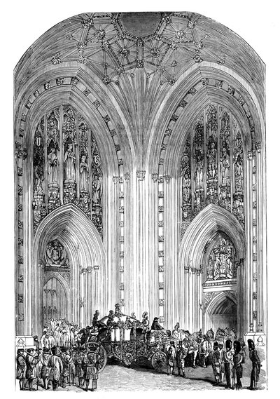 Grand Entrance, Westminster Palace, London, c1888 by Unbekannt