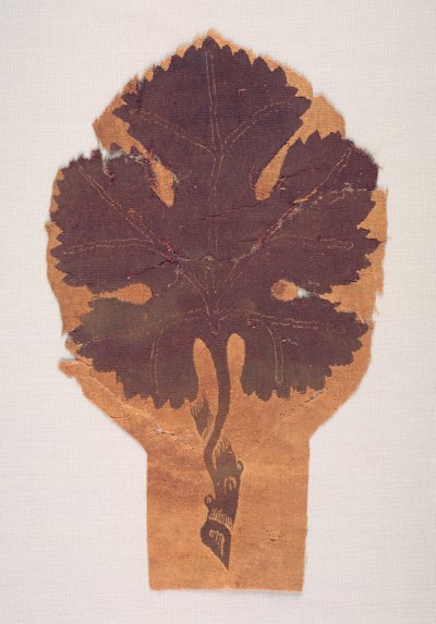 Grape Leaves from a Curtain by Unbekannt