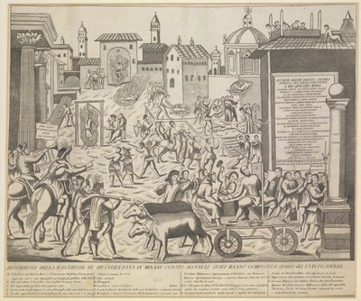Great Plague of Milan, 1630 by Unbekannt