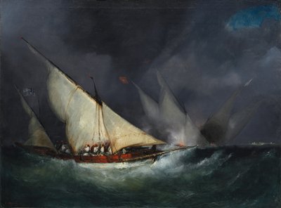 Greek Pirates Attacking a Turkish Vessel by Unbekannt