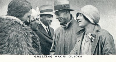Greeting Maori Guides by Unbekannt
