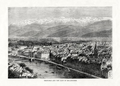 Grenoble and the Alps of Belledonne, France, 1879 by Unbekannt