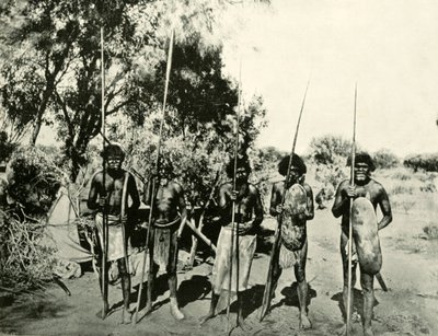 Group of Aboriginal Men, Queensland, Australia by Unbekannt
