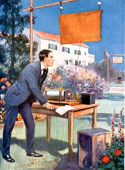 Guglielmo Marconi, Italian physicist and radio pioneer by Unbekannt