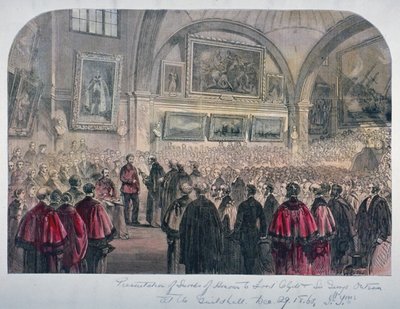 Guildhall Council Chamber, City of London, 1861 by Unbekannt