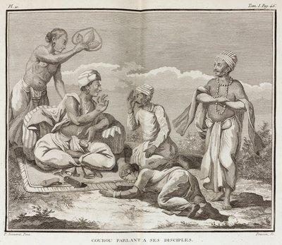 Guru and His Disciples, India by Unbekannt