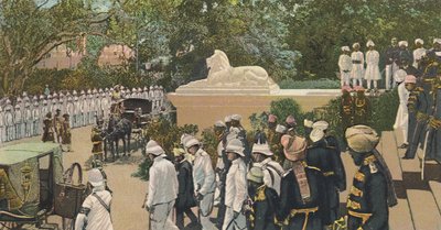 H.H. The Nizam Leaving The Residency, Hyderabad by Unbekannt