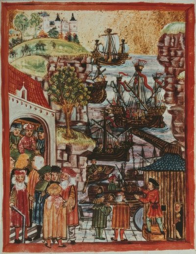 Hanseatic Ships 1497 by Unbekannt