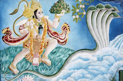 Hanuman monkey god, Pashupatinah, Kathmandu, Nepal by Unbekannt