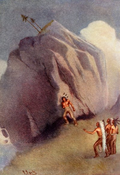 He leaned his shoulder against the rock, 1914 by Unbekannt