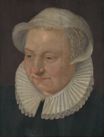 Head of an Old Woman in a Bonnet by Unbekannt