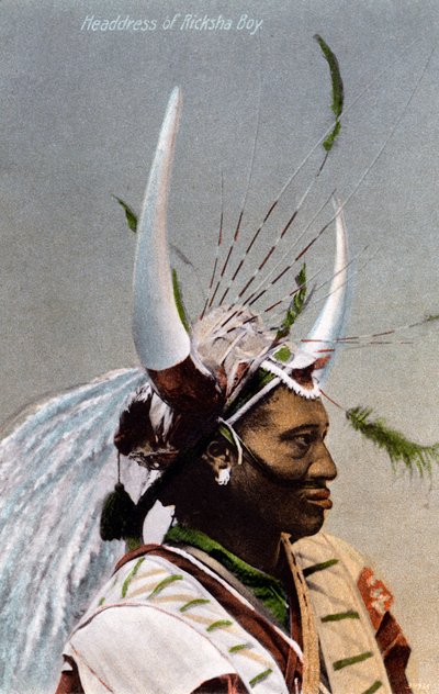 Headdress of a Ricksha Boy, Durban by Unbekannt