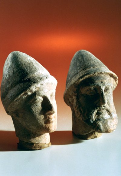 Heads of Dignitaries, Kerkouane, Tunisia, 3rd Century BC by Unbekannt