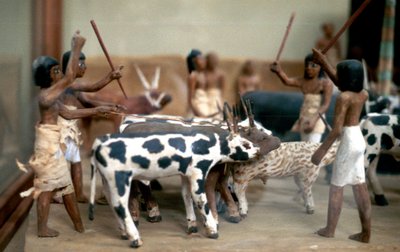 Herding cattle, Ancient Egyptian tomb model by Unbekannt