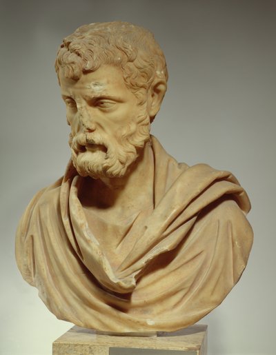 Herodes Atticus, marble head, Roman by Unbekannt