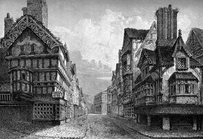 High Street, Shrewsbury, 1825-1893 by Unbekannt