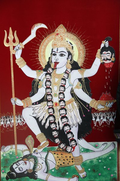 Hindu goddess Kali, Kathmandu, Nepal by Unbekannt