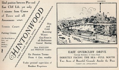 Hintonwood - First Class Private Hotel, 1929 by Unbekannt