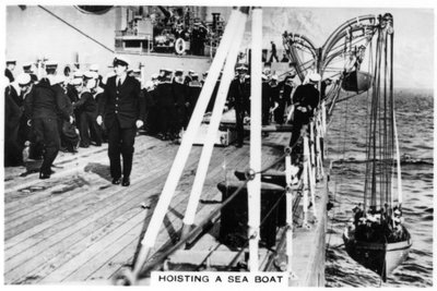 Hoisting a sea boat, HMS Nelson by Unbekannt