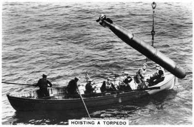 Hoisting a torpedo, HMS Courageous, 1937 by Unbekannt