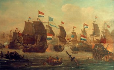 Dutch-English Sea Battle by Unbekannt