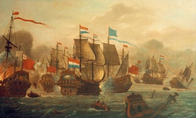 Dutch-English Sea Battle by Unbekannt