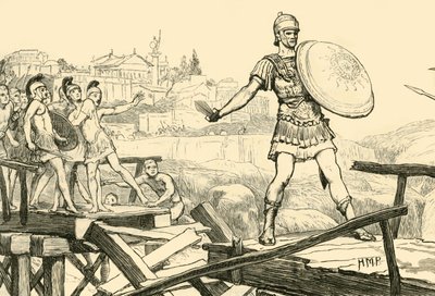 Horatius Cocles Defending The Bridge by Unbekannt