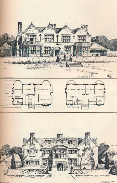 Houghton Grange, near Huntingdon, c. 1897 by Unbekannt